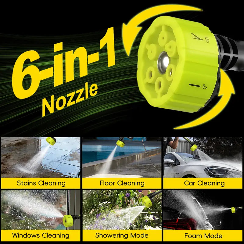 SEESE Cordless Pressure Washer and Single Port Charger Base, Bottle Portable Washer for Car, Home Cleaning & Garden Watering