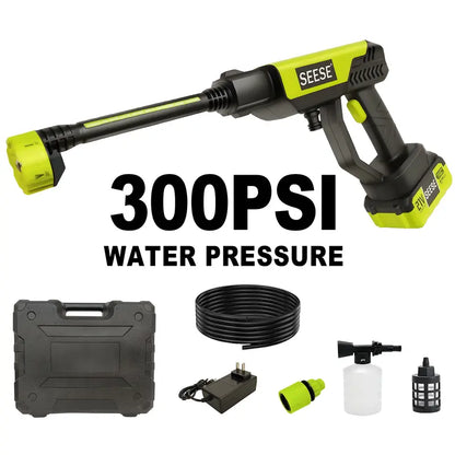 SEESE Cordless Pressure Washer and Single Port Charger Base, Bottle Portable Washer for Car, Home Cleaning & Garden Watering