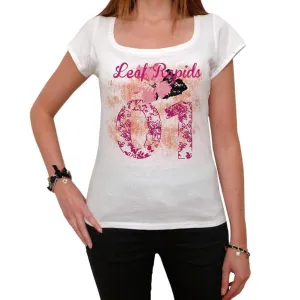 01, Leaf Rapids, Women's Short Sleeve Round Neck T-shirt 00008