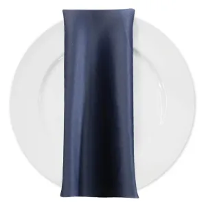 138pcs - Lamour (Dull) Satin Table Napkin 18"x18" Square - Navy 1245