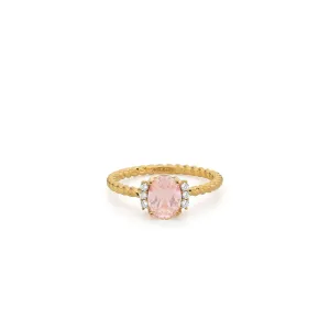 24Kae Oval Rope Ring, Gold