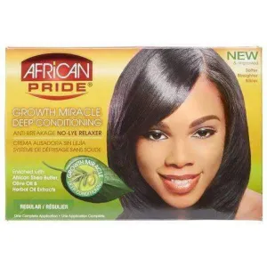 African Pride Olive Miracle No Lye Relaxer Kit - Regular