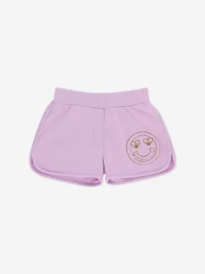 Angels Face Girls Adriana Smile Sweat Shorts in Purple