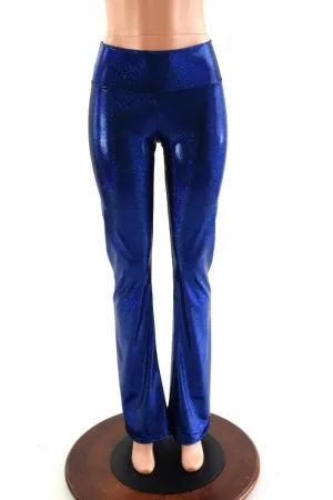 Blue Sparkly Jewel Boot Cut Leggings