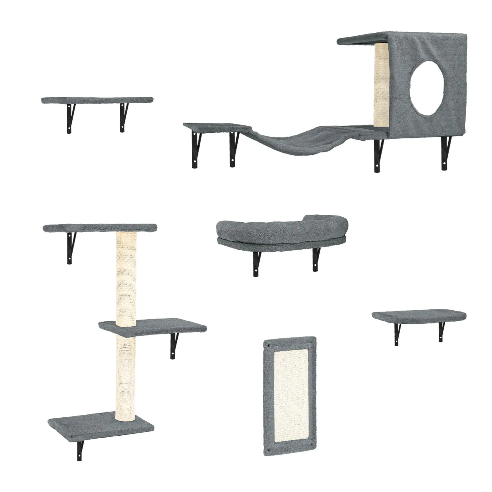 Cat Wall Shelves and Perche Set of 5