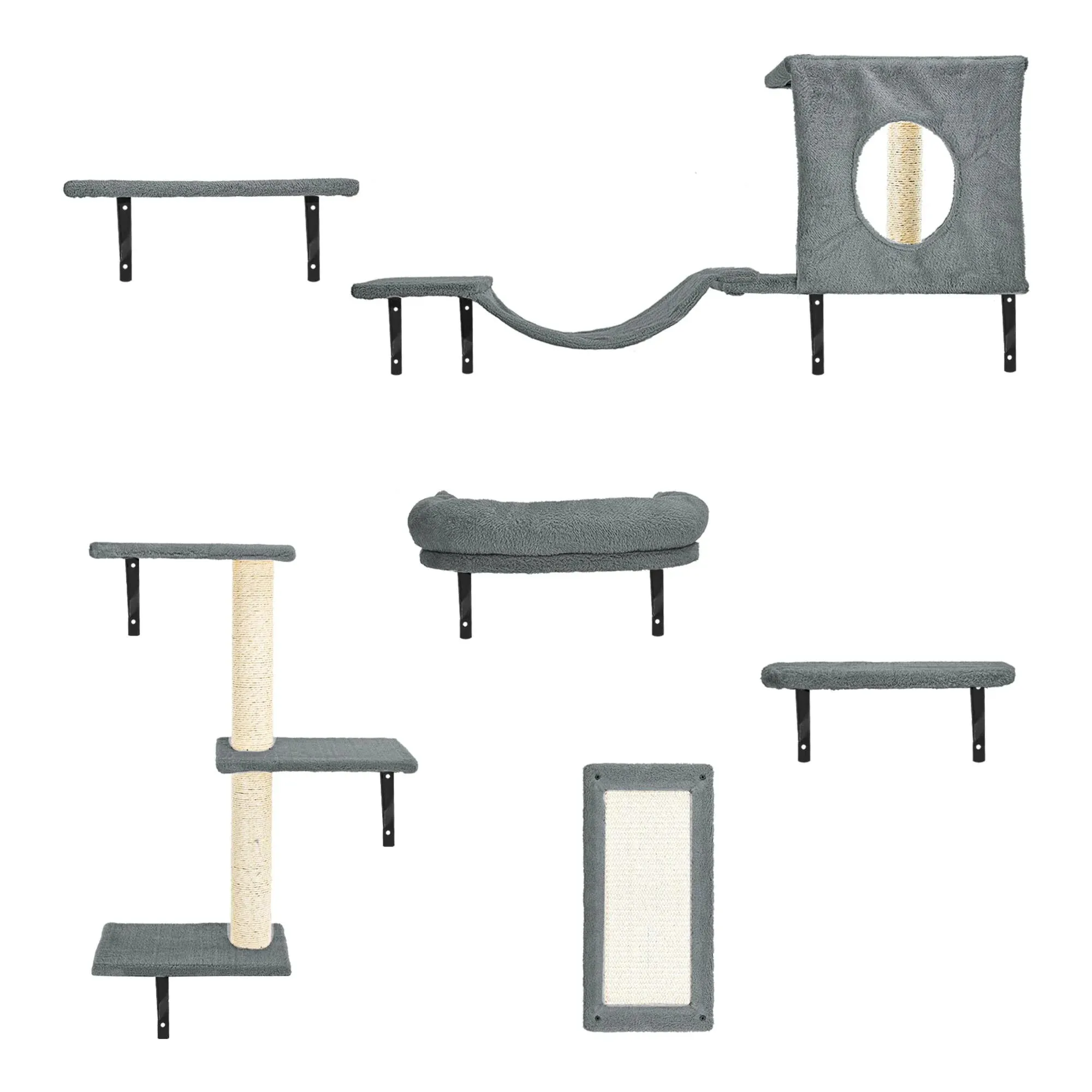 Cat Wall Shelves and Perche Set of 5