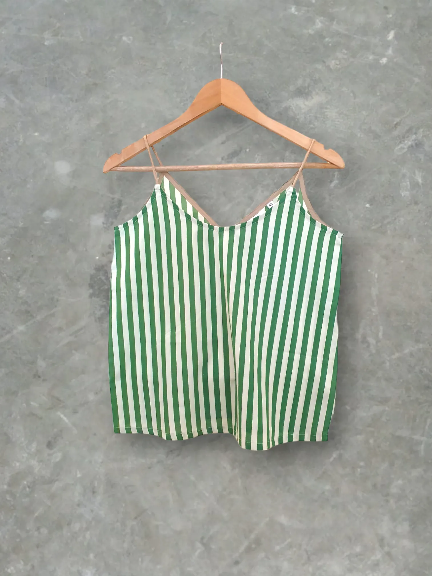 Chhaya Tank Top - Green Stripes