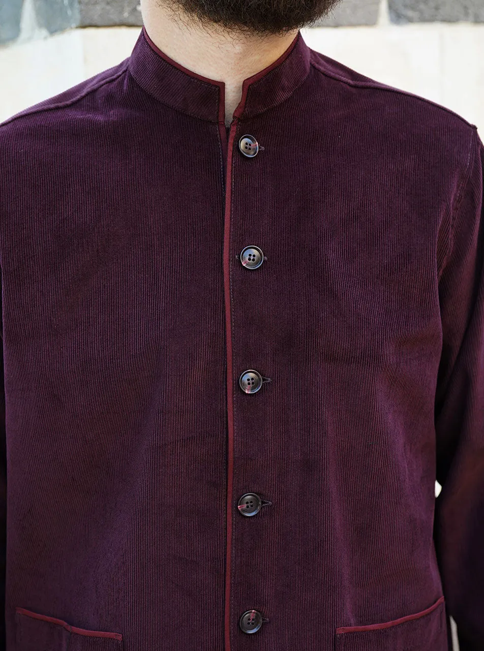 Contrast Trim Corduroy Jubba