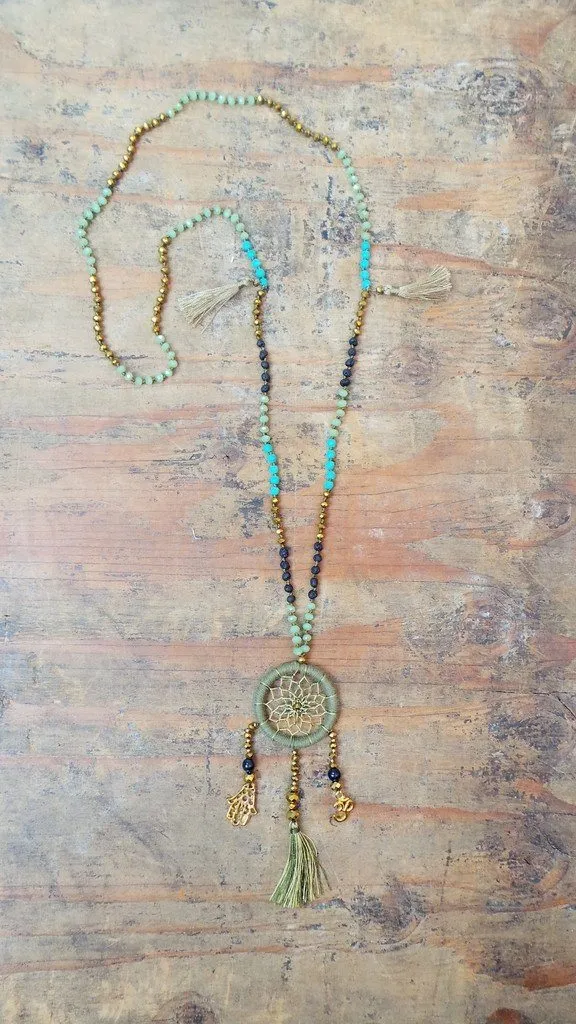 Dream Catcher Necklace with Tassels