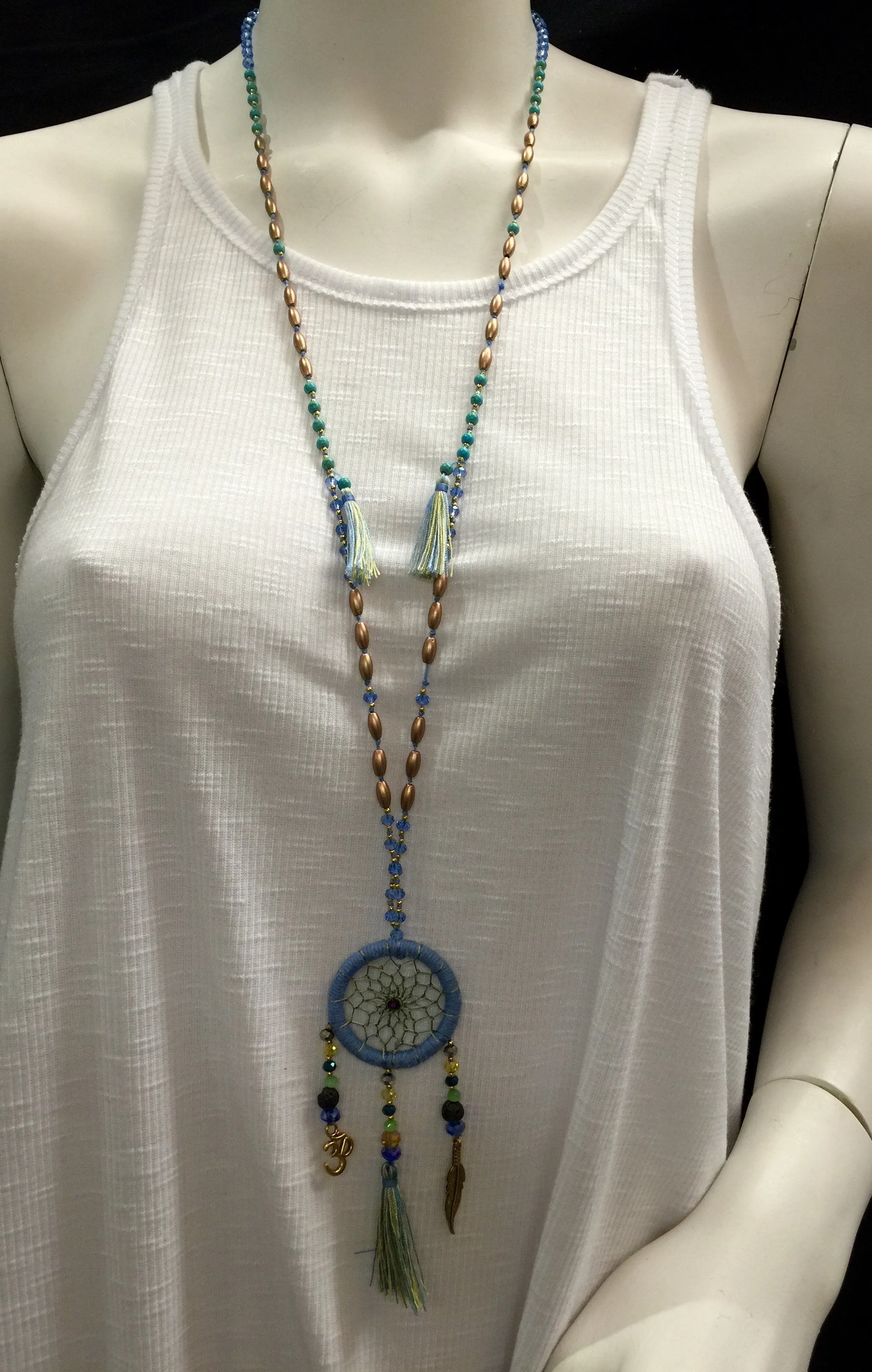 Dream Catcher Necklace with Tassels