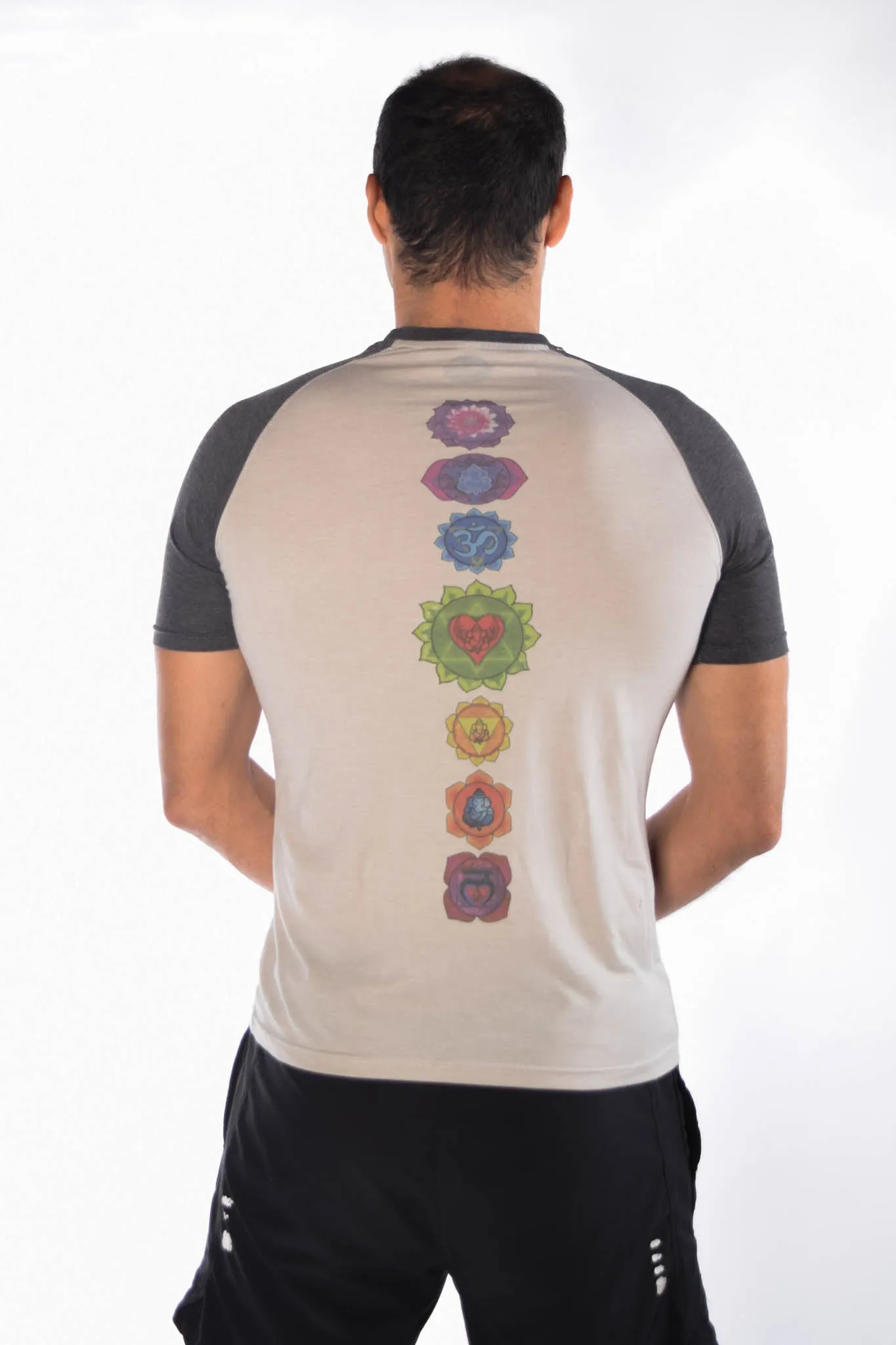 Full Chakra Back Short Sleeve Raglan