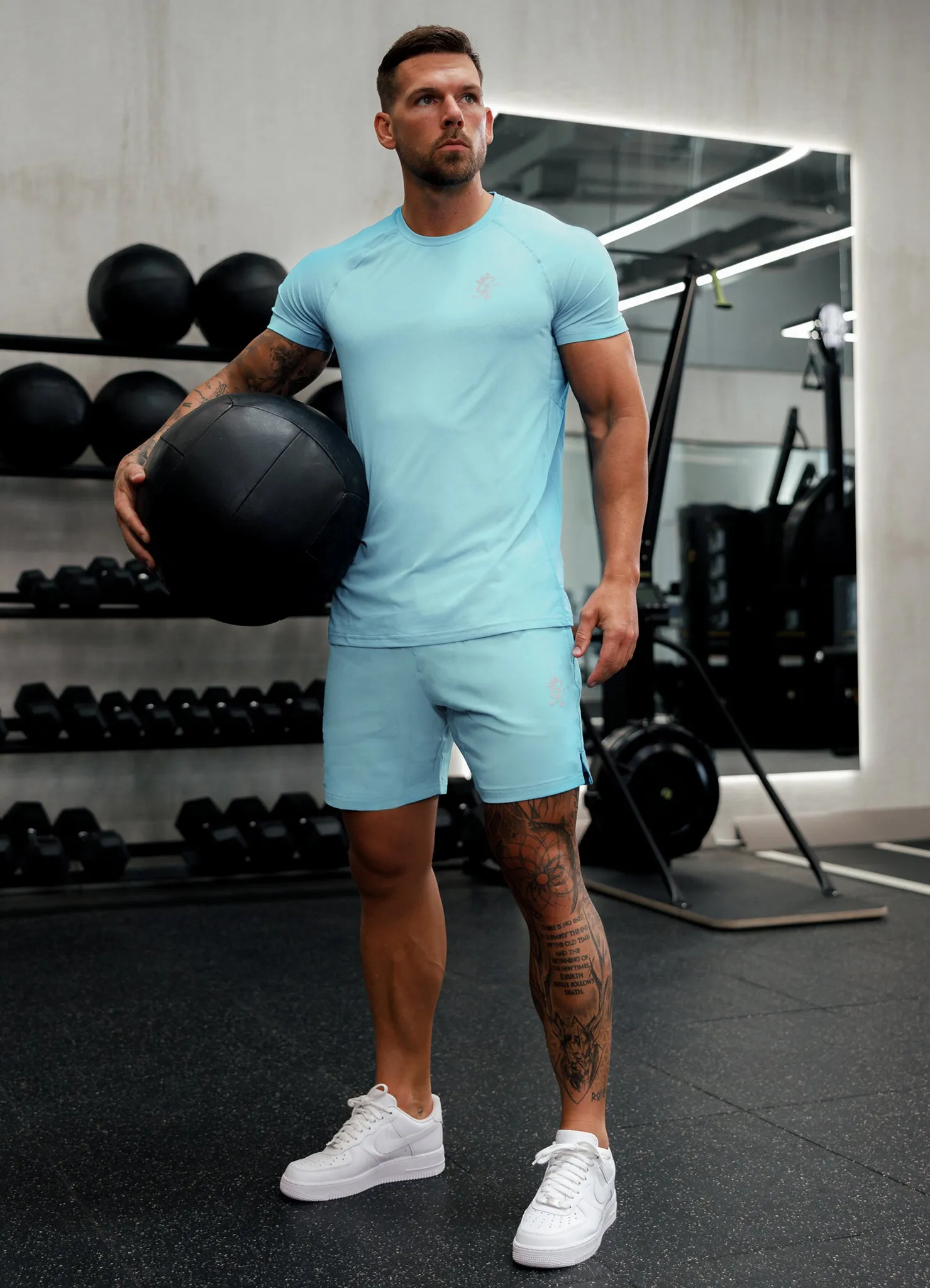 Gym King Energy Short - 6'' - Aqua Sky