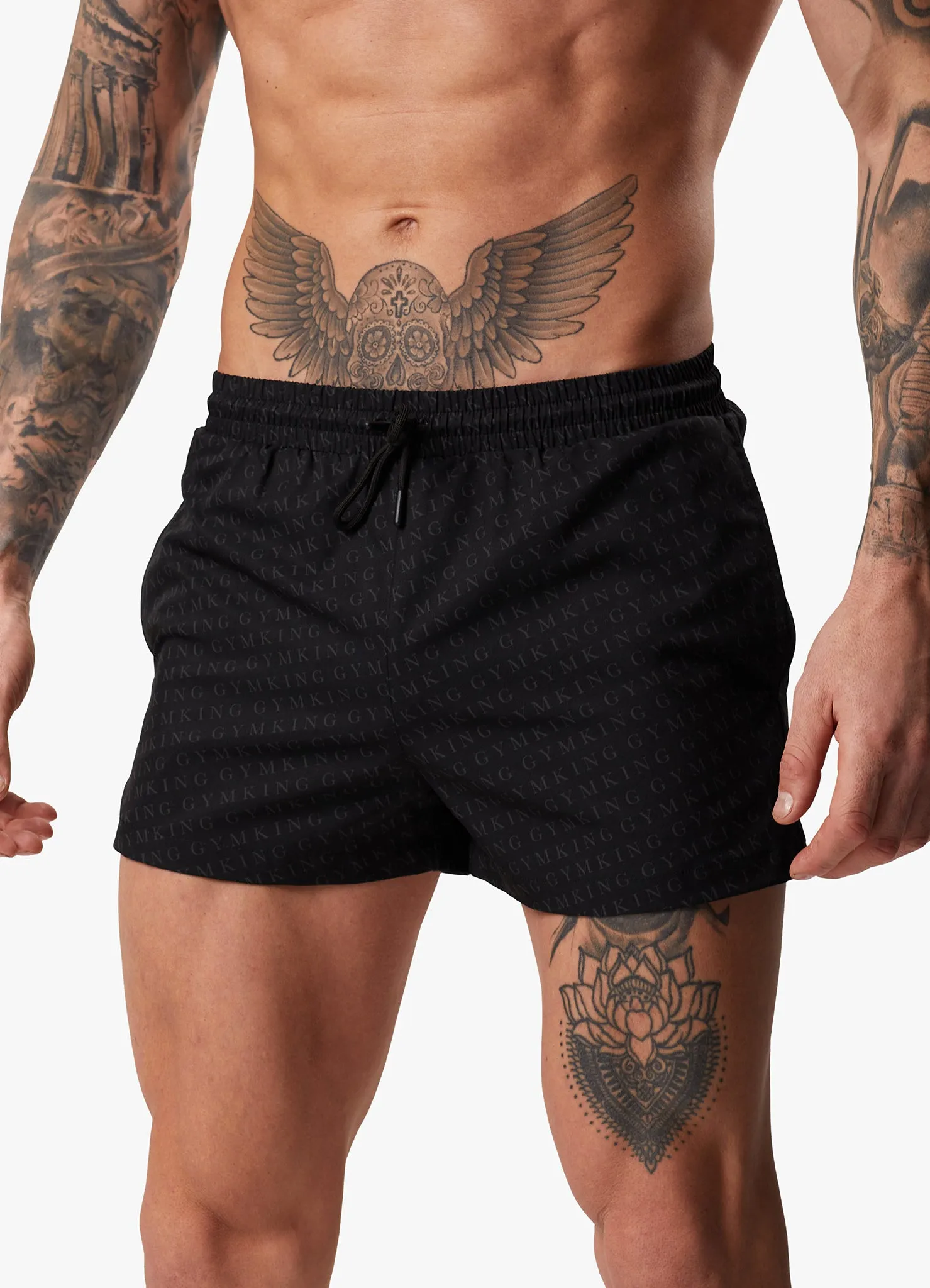 Gym King Marina AOP Swimshort - Black AOP