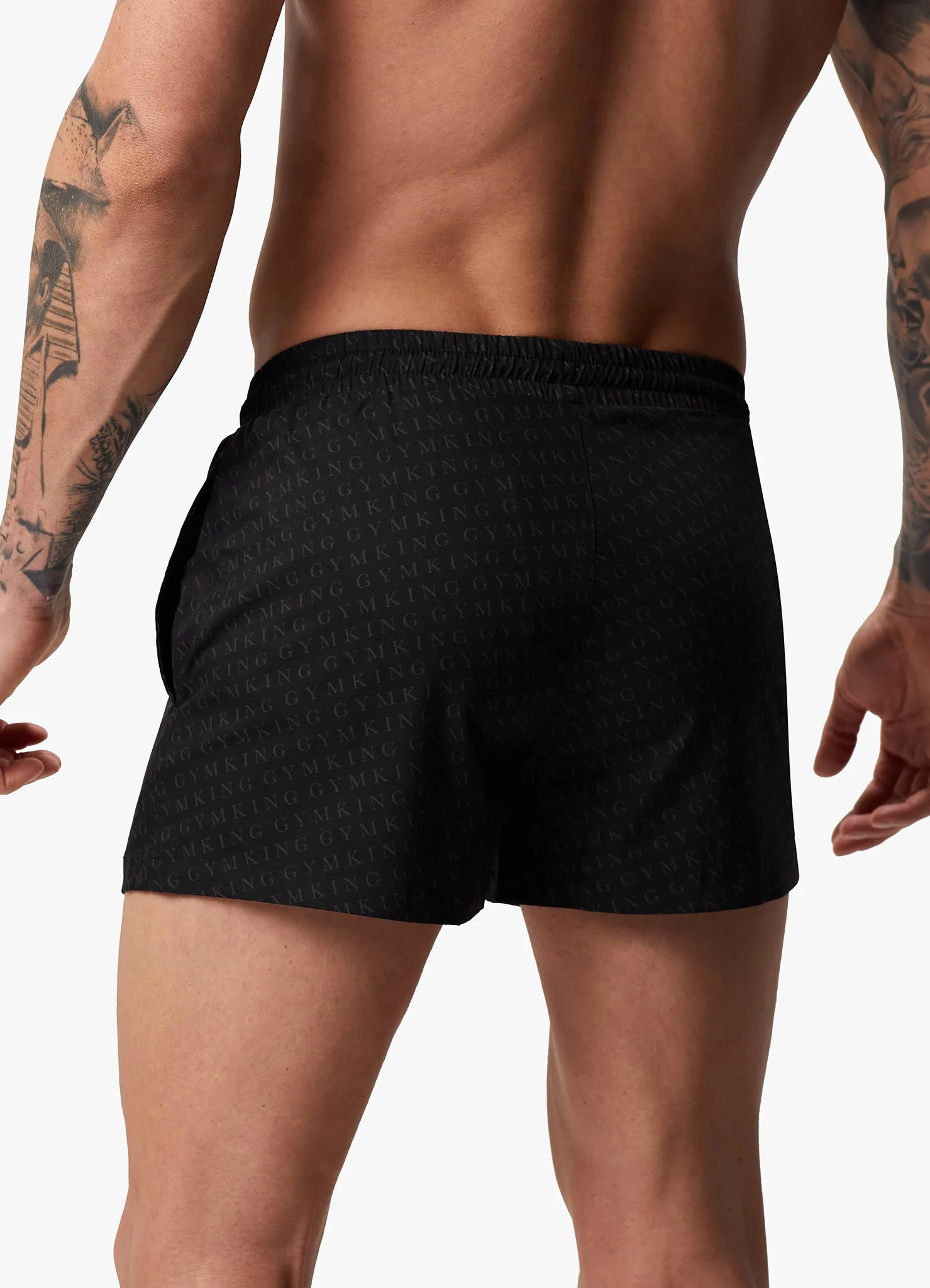 Gym King Marina AOP Swimshort - Black AOP