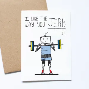 Jerk It Robot Greeting Card