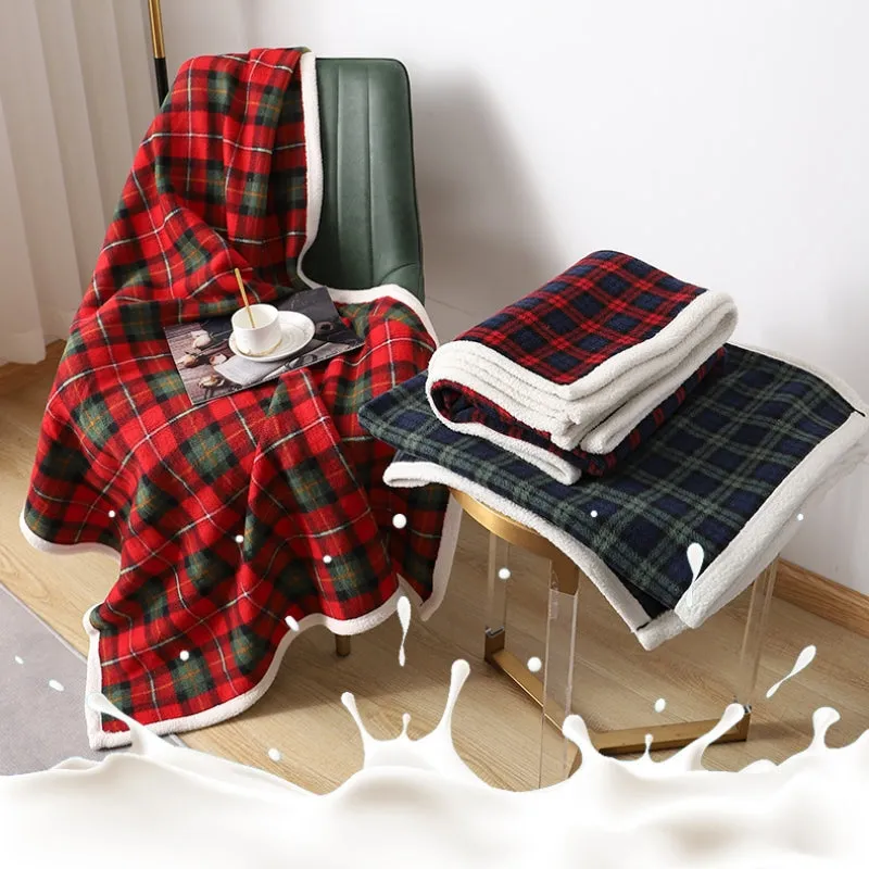 Large Plaid Dog Blanket