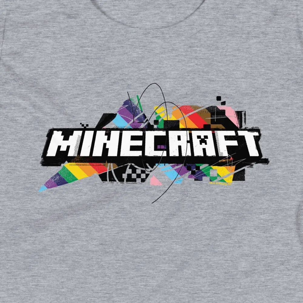 Minecraft Rainbow Logo Kids T-Shirt