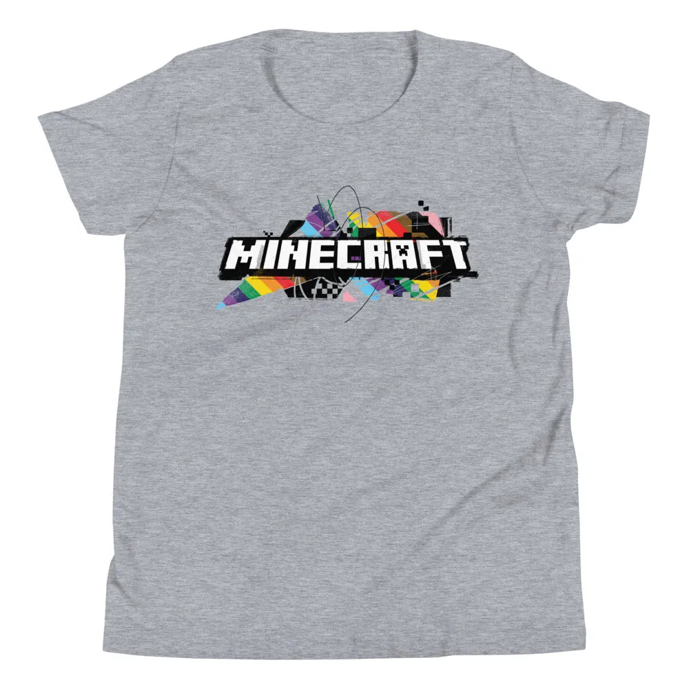 Minecraft Rainbow Logo Kids T-Shirt