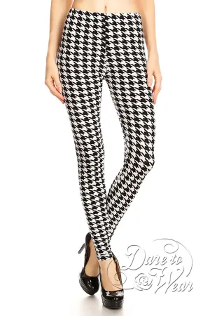 Peached Leggings in Houndstooth