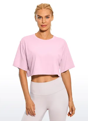 Pima Cotton Short Sleeves Cropped