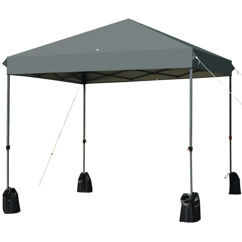 PulseMartix  8’ x 8' Outdoor Pop up Canopy Tent Instant Shelter Canopy with Roller Bag & 4 Sand Bags