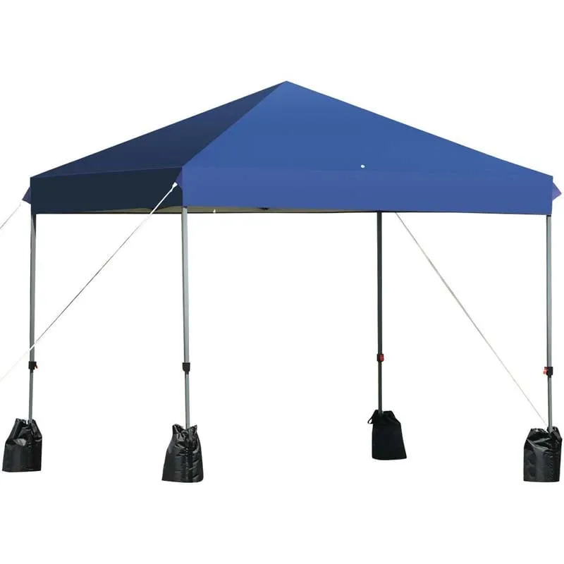 PulseMartix  8’ x 8' Outdoor Pop up Canopy Tent Instant Shelter Canopy with Roller Bag & 4 Sand Bags