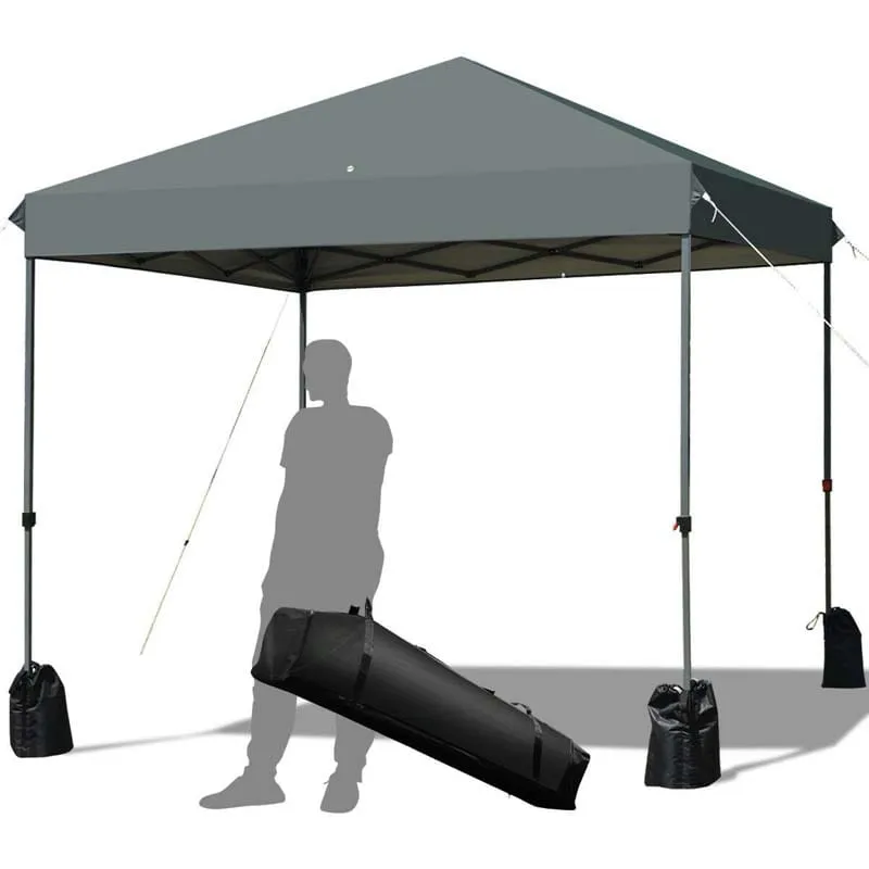 PulseMartix  8’ x 8' Outdoor Pop up Canopy Tent Instant Shelter Canopy with Roller Bag & 4 Sand Bags