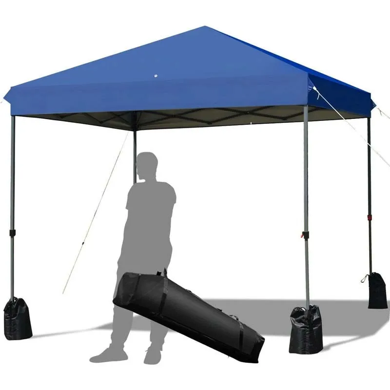 PulseMartix  8’ x 8' Outdoor Pop up Canopy Tent Instant Shelter Canopy with Roller Bag & 4 Sand Bags