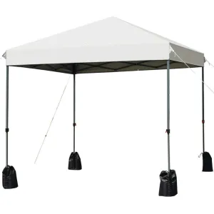 PulseMartix  8’ x 8' Outdoor Pop up Canopy Tent Instant Shelter Canopy with Roller Bag & 4 Sand Bags