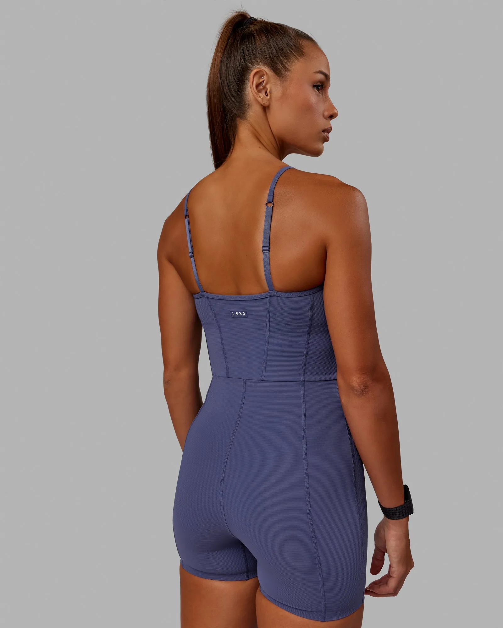 Resistance Ribbed Bodysuit - Future Dusk