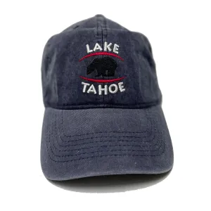 Souvenir Ball Cap Pigment Fade Dyed, Lake Tahoe, Red, Grey, Navy Assorted