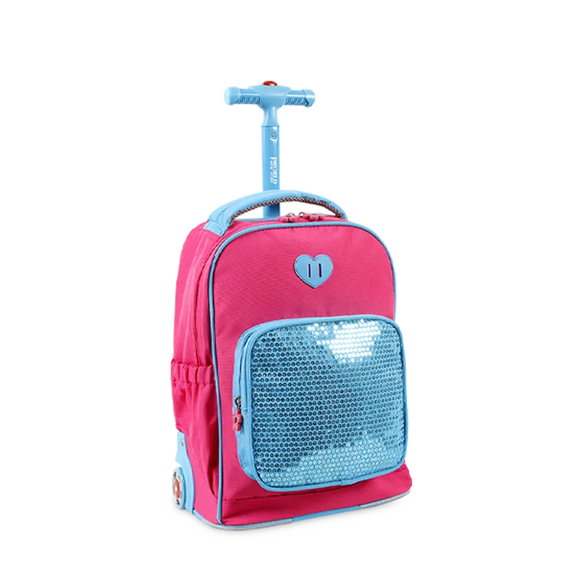 Sparkle 15 Inch Kids Rolling Backpack / Carry On