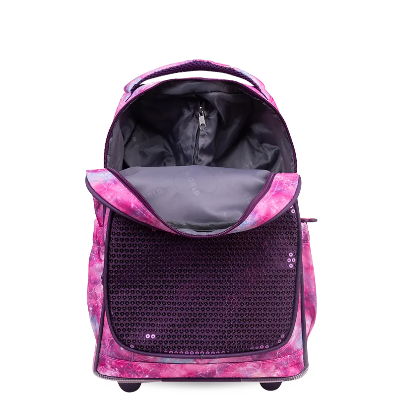 Sparkle 15 Inch Kids Rolling Backpack / Carry On