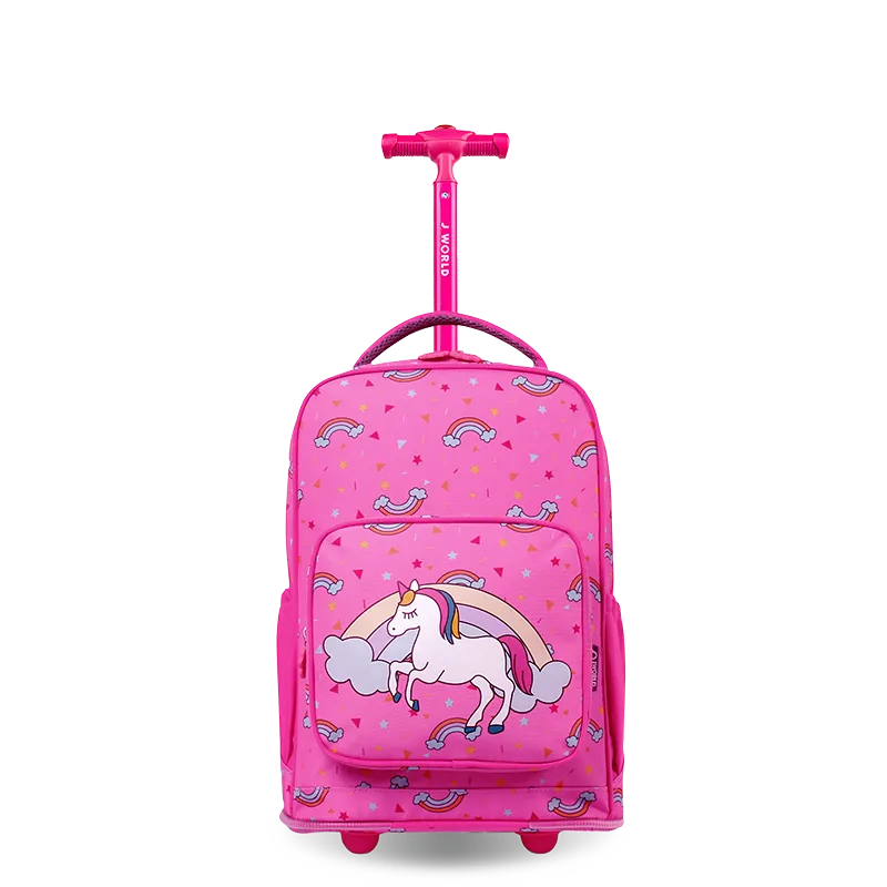 Sparkle 15 Inch Kids Rolling Backpack / Carry On