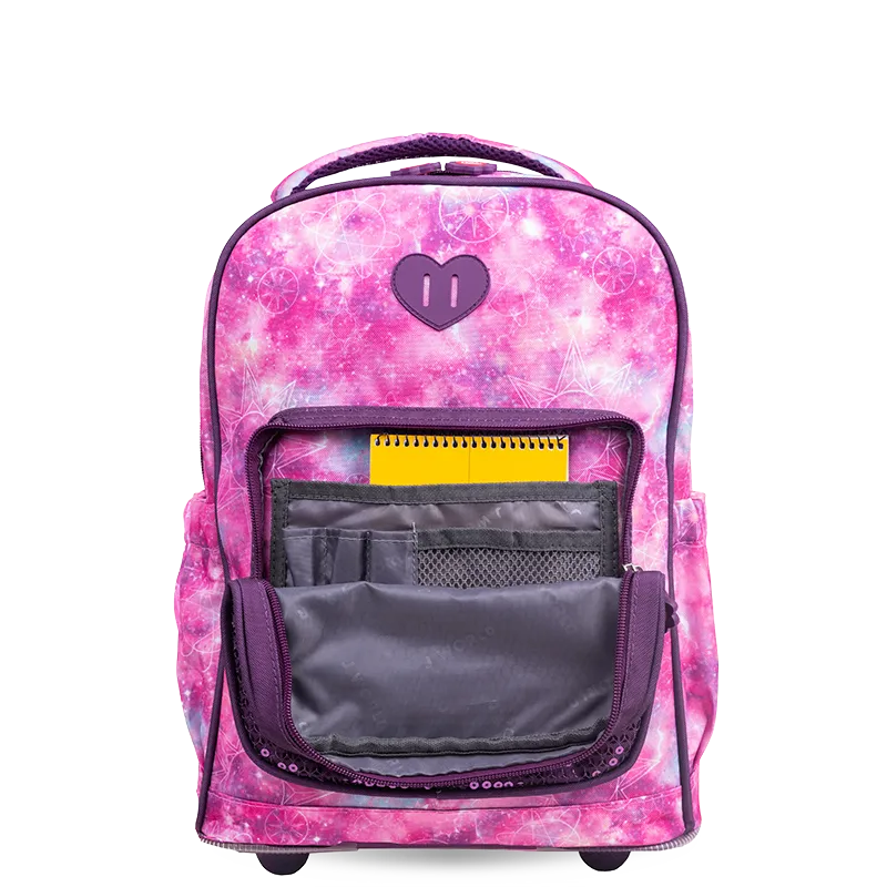 Sparkle 15 Inch Kids Rolling Backpack / Carry On