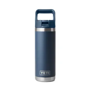 YETI Rambler 18 oz. Bottle With Straw Cap, Navy